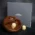 Savinelli Brown Ceramic Ashtray - One Pipe Rest with Cork Knocker
