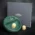 Savinelli Green Ceramic Ashtray - One Pipe Rest with Cork Knocker