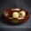 Savinelli Brown Ceramic Ashtray - One Pipe Rest with Cork Knocker