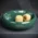 Savinelli Green Ceramic Ashtray - One Pipe Rest with Cork Knocker