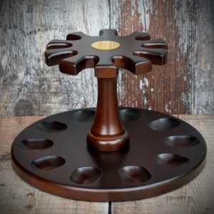 Rotating Wooden Pipe Rack - 10 Pipes